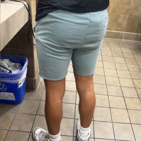 COTTON ON MEN JOGGER SHORT GREEN TERRY FLEECE EASY BODYBUILDER BODYBUILDING JOCK - Picture 10 of 16